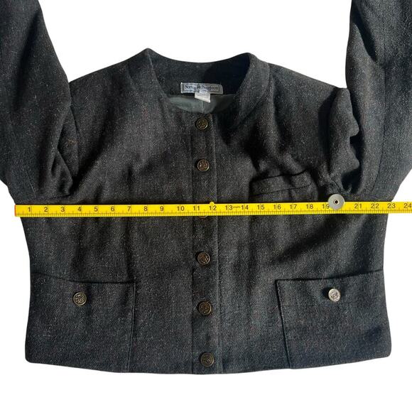 Norton McNaughton Women’s Vintage Wool Blend 2 Piece Set Olive Green Size 16 - Picture 10 of 14